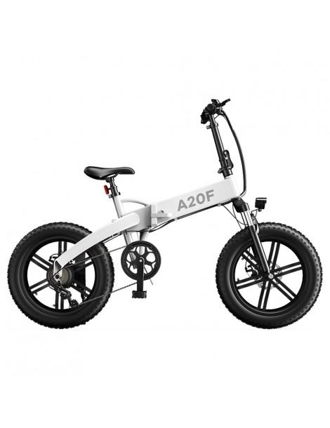 ADO A20F+ Bici Elettrica Pieghevole 250W Motore Mozzo senza Spazzole Batteria 36V 10.4Ah - Bianco