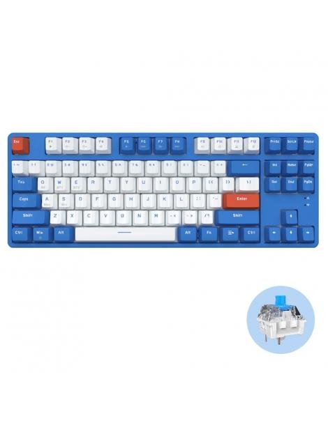 Ajazz AK871 interruttore blu 87 tasti tastiera meccanica dual-mode senza fili