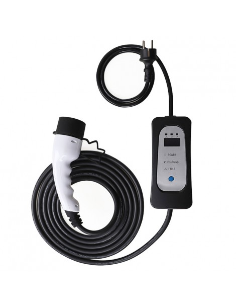 ANDAIIC Modalità 2 8A/10A/13A/16A Current Adjustable 5m Cable Caricabatterie Portatile EV-UE
