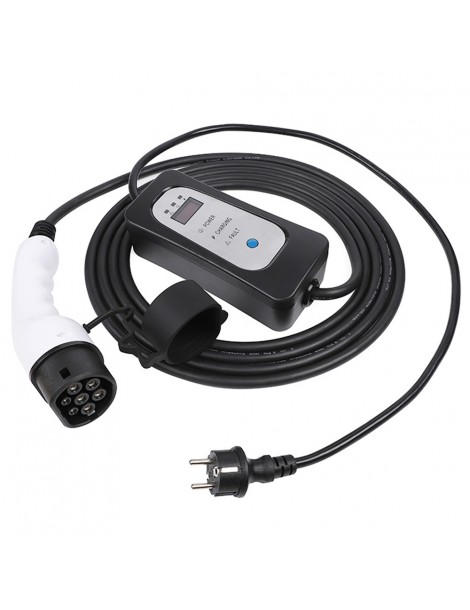 ANDAIIC Modalità 2 8A/10A/13A/16A Current Adjustable 5m Cable Caricabatterie Portatile EV-UE