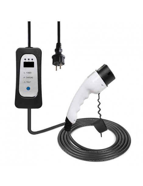 ANDAIIC Modalità 2 8A/10A/13A/16A Current Adjustable 5m Cable Caricabatterie portatile EV-UE