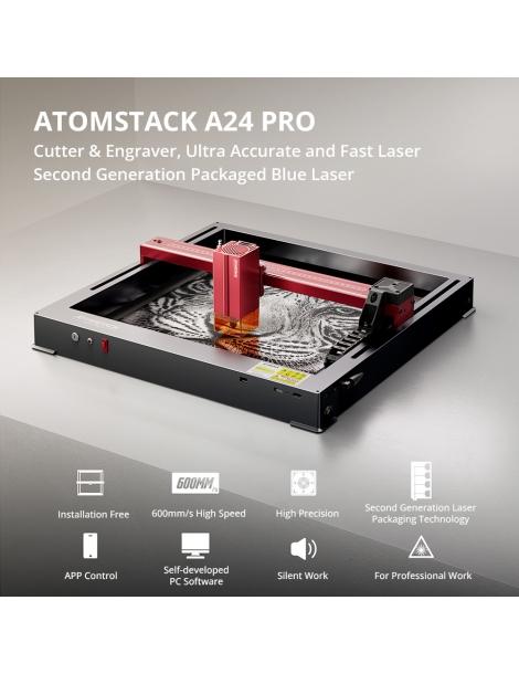 ATOMSTACK A24 PRO 24W Taglierina Per Incisione Laser Fuoco Fisso Precisione Di Incisione 0 02 Mm