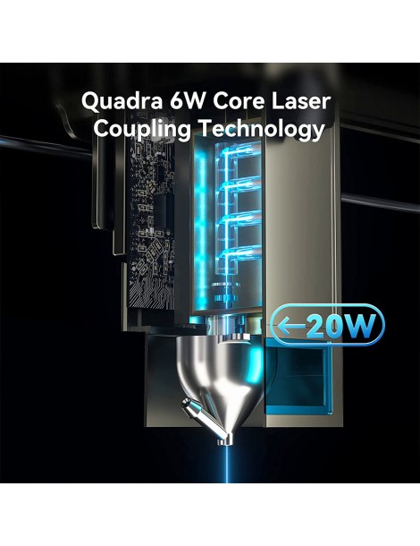 ATOMSTACK S20 Pro 20W Taglierina Incisore Laser Con Kit Di Assistenza Pneumatica Senza Messa A Fuoco Laser A Diodi Quad-core