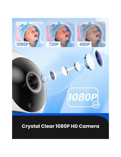 Baby Monitor Proscenic BM300 Telecamera HD 1080P Schermo Da 5 Pollici Visione Notturna Audio A Due Vie