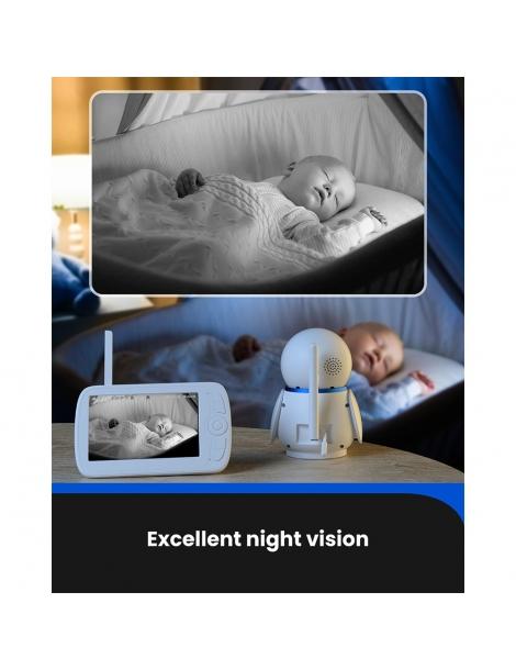 Baby Monitor Proscenic BM300 Telecamera HD 1080P Schermo Da 5 Pollici Visione Notturna Audio A Due Vie