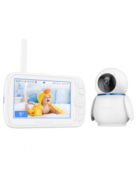 Baby Monitor Proscenic BM300 telecamera HD 1080P schermo da 5 pollici visione notturna audio a due vie