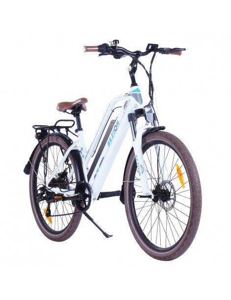 Bezior M2 Pro Ciclomotore Elettrico 500W Motore 12.5Ah Batteria-Bianco