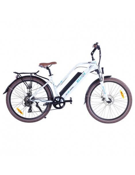 Bezior M2 Pro Ciclomotore elettrico 500W Motore 12.5Ah Batteria-Bianco