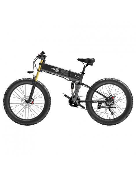 BEZIOR X-PLUS Electric Bike 1500W Motor 48V 17.5Ah Battery 26*4.0 Tire Mountain Bike 40 Km/h Max Speed 200kg Load -Black