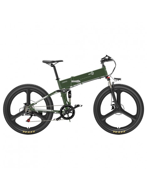 BEZIOR X500 PRO Mountain Bike Elettrica Pieghevole Pneumatico 26*1.95 Pollici Motore 500W Batteria 10.4Ah - Verde Militare