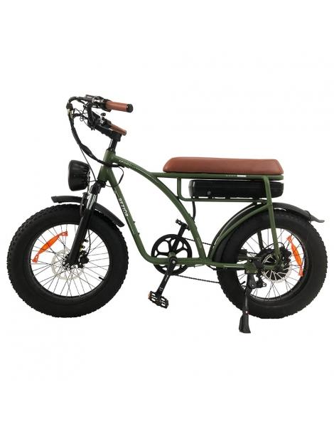 BEZIOR XF001 Plus Bici Elettrica Pneumatico 20*4.0in Motore 48V 1000W Velocità Massima 45km/h 17.5Ah - Verde Militare