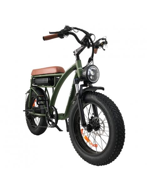 BEZIOR XF001 Plus Bici Elettrica Pneumatico 20*4.0in Motore 48V 1000W Velocità Massima 45km/h 17.5Ah - Verde Militare