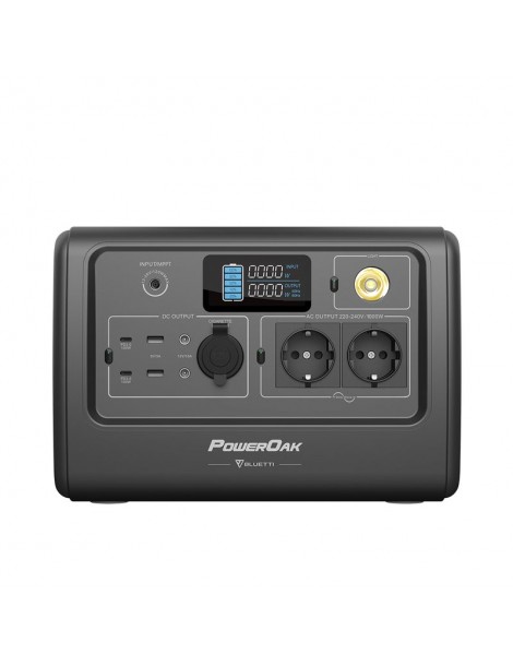 BLUETTI EB70 Portable Power Station 716Wh/1000W Solar Generator Car Port/MPPT Solar Charging AC/DC/USB-A/Type-C Port