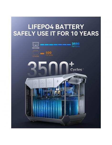 DaranEner NEO2000 Stazione Di Energia Portatile Generatore Solare Con Batteria LiFePO4 Da 2073 6Wh Uscita AC Da 2000W