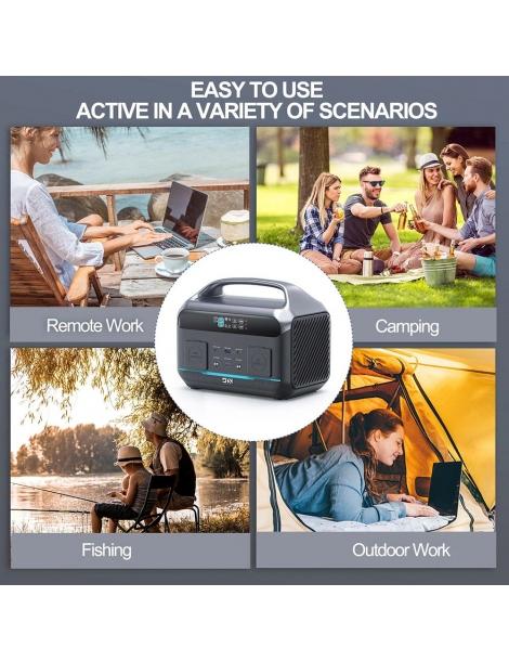 DaranEner NEO300 Pro Centrale Elettrica Portatile Batteria LiFePO4 Da 299Wh Uscita 600W 5 Porte 4 Modalità LED