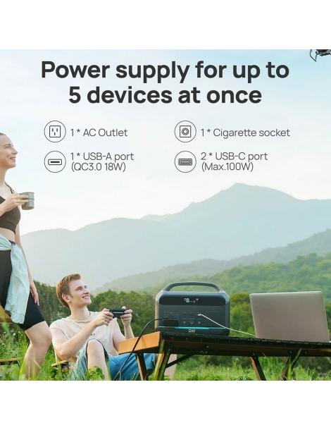 DaranEner NEO300 Pro Centrale Elettrica Portatile Batteria LiFePO4 Da 299Wh Uscita 600W 5 Porte 4 Modalità LED