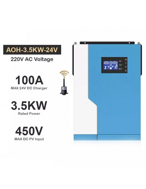 DAXTROMN Inverter Solare Off Grid Da 3 5KW Caricatore MPPT Da 24V DC 100A Sinusoidale Puro Con Ingresso PV 450VDC E WiFi