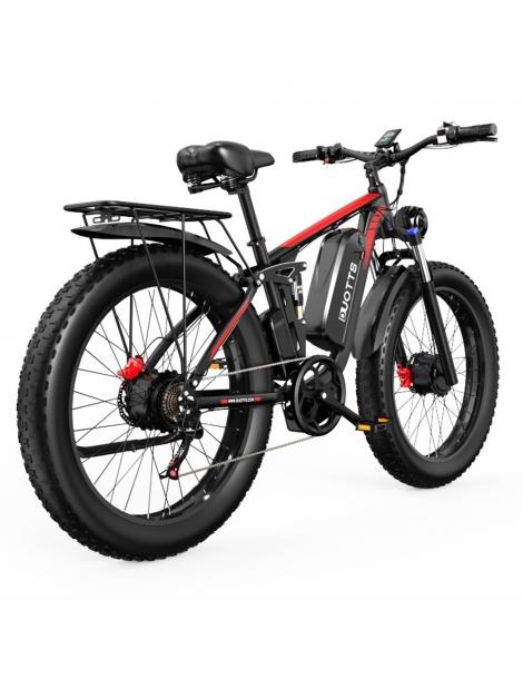 DUOTTS S26 26*4.0in Bici Elettrica Pneumatici 750W*2 Motore 50km/h Velocità Massima 48V 20Ah Samsung Batteria