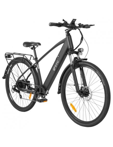 DYU C5 City Electric Bike Motore 250W Batteria 48V 10AH 27 5 Pollici 25km/h 65km Freni A Doppio Disco - Nero