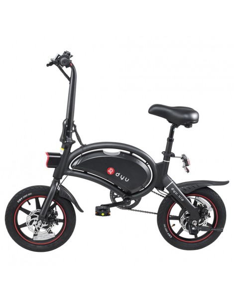 DYU D3+ Ciclomotore Elettrico Pieghevole Con Pneumatici Da 14" - Motore Senza Spazzole Da 240W E Batteria Al Litio Da 10AH