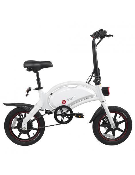 DYU D3+ Ciclomotore Elettrico Pieghevole Con Pneumatici Da 14" Motore Senza Spazzole Da 240W Batteria 10AH - Bianco