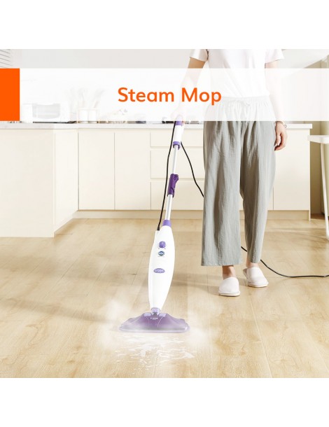 EASINE By ILIFE S50 1300W Mocio A Vapore Cablato 450ml Serbatoio Dell'Acqua 10 Livelli Regolabili 120 Gradi Celsius