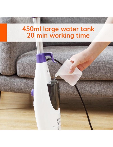 EASINE By ILIFE S50 1300W Mocio A Vapore Cablato 450ml Serbatoio Dell'Acqua 10 Livelli Regolabili 120 Gradi Celsius