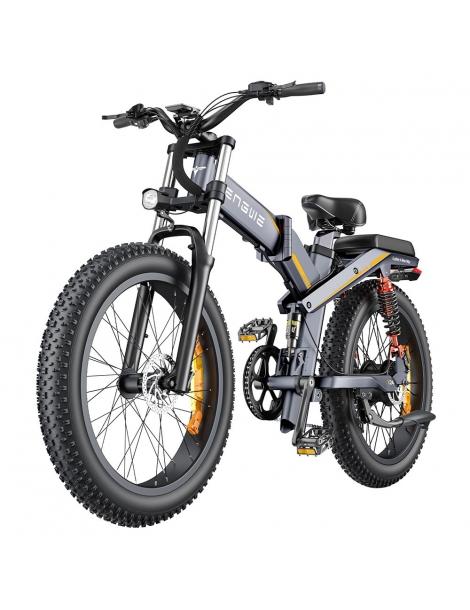 ENGWE X24 Mountain Electric Bike 24*4.0 Pollici Fat Tire 50km/h Velocità Massima 1000W Motore 48V Batteria - Grigio