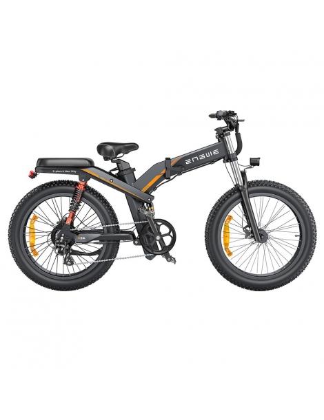 ENGWE X24 Mountain Electric Bike 24*4.0 pollici Fat Tire 50km/h Velocità massima 1000W Motore 48V Batteria - Nero