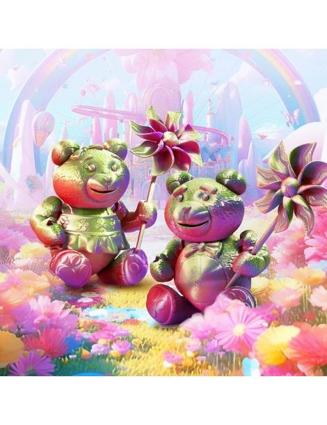 ERYONE Filamento PLA Seta Tricolore 1kg - Rosso Viola E Verde