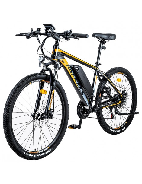 FAFREES Bici Elettrica Da 26 Pollici 250 W Con Batteria Agli Ioni Di Litio Da 36 V 10 Ah SHIMANO 21 Velocità-Nero