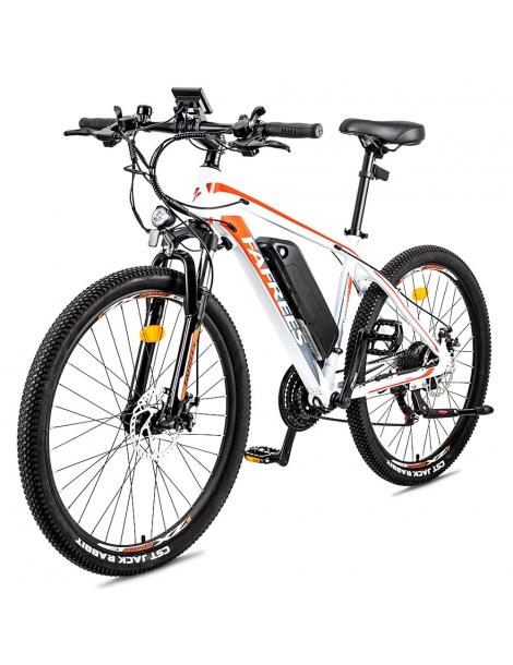 FAFREES Bici Elettrica Da 26 Pollici 250 W Con Batteria Agli Ioni Di Litio Da 36 V 10 Ah SHIMANO 21 Velocità-Bianco