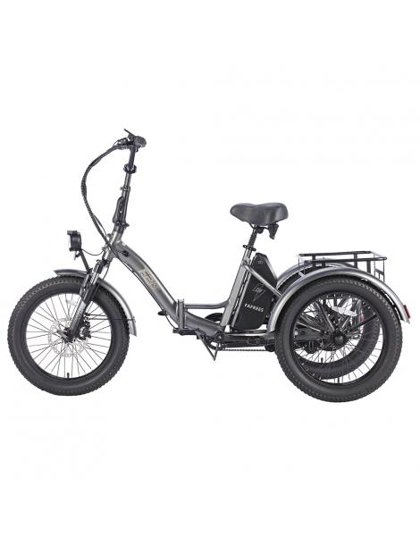 FAFREES F20 Mate Triciclo Elettrico Motore Brushless 500W Batteria 48V/18.2Ah Pneumatici Grassi 20*3.0 Pollici - Grigio