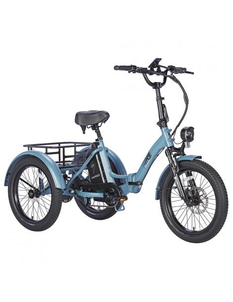 FAFREES F20 Mate Triciclo Elettrico Motore Brushless 500W Batteria 48V/18.2Ah Pneumatici Grassi 20*3.0 Pollici - Blu