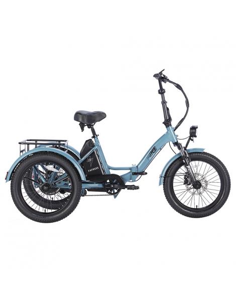 FAFREES F20 Mate Triciclo elettrico motore brushless 500W batteria 48V/18.2Ah pneumatici grassi 20*3.0 pollici - Blu