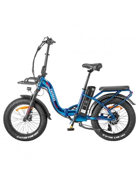 Fafrees F20 Max Flodable Electric Bike 20*4.0 Pollici Fat Tire 500W Brushless Motor 48V 22.5Ah Battery - Aurora Blue
