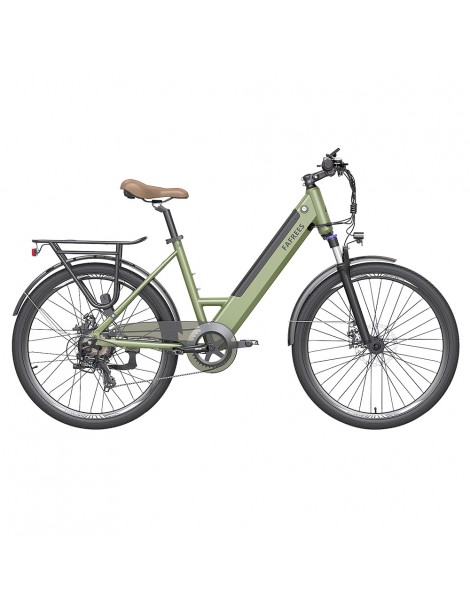 FAFREES F26 Pro 26'' E-Bike Da Città Passo-passo 25 Km/h Motore 250W 36V 10Ah Batteria Incorporata Rimovibile-Verde