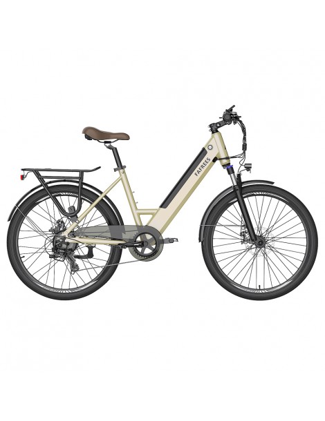 FAFREES F26 Pro 26'' E-Bike Da Città Passo-passo 25 Km/h Motore 250W 36V 10Ah Batteria Incorporata Rimovibile-Oro