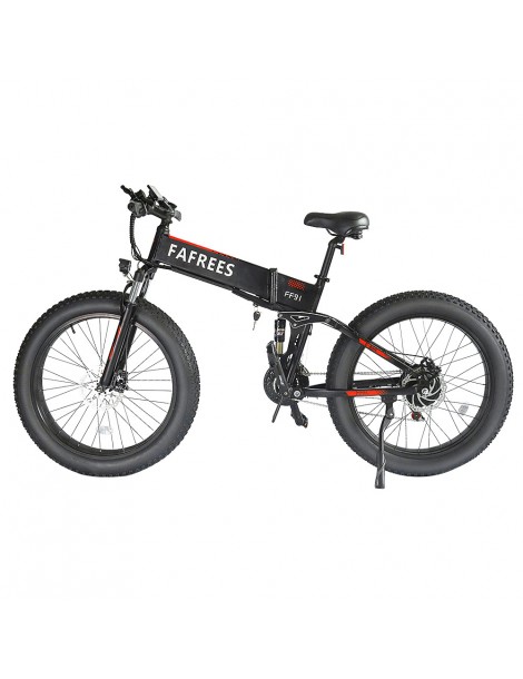 FAFREES FF91 26 Pollici Pneumatici Grassi Mountain Bike Elettrica Pieghevole Motore 1000W E Batteria 499Wh 10Ah - Nero