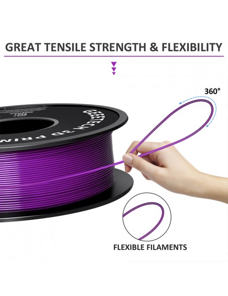 Filamento PLA Geeetech Per Stampante 3D Precisione Dimensionale 1 75 Mm /- 0 03 Mm Bobina Da 1 Kg (2 2 Libbre) - Viola