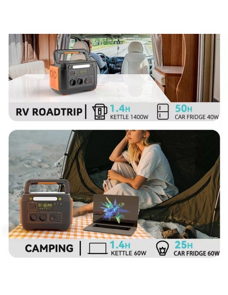 Flashfish A1001 Generatore Solare Portatile 1030Wh/1000W 278400mAh Porte CA A Onda Sinusoidale Pura 7 Uscite - Spina UE