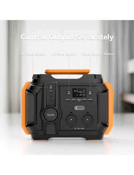 Flashfish A501 540Wh 500W Stazione Elettrica Portatile Batteria AC 230V Generatore Solare 1000W Di Picco Per Esterni Versione EU