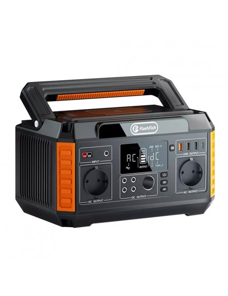 FlashFish P60 560W/520Wh Generatore solare portatile 220V Pure Sine Wave AC Outlets 11 uscite EU