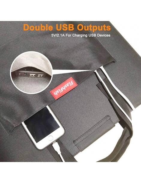 Flashfish SP 18V 100W Pannello Solare Portatile Doppio Caricatore Solare USB Pieghevole