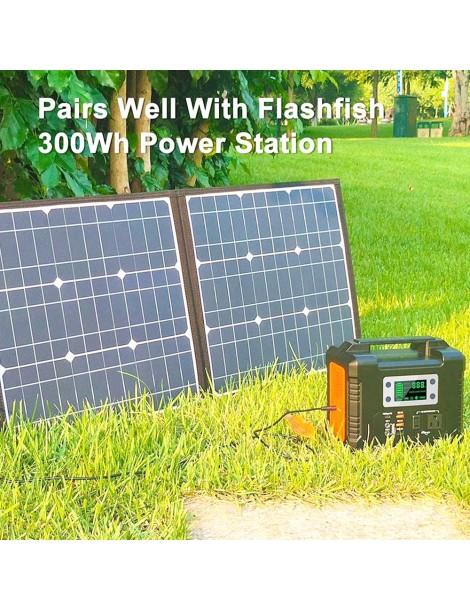 Flashfish SP 18V 100W Pannello Solare Portatile Doppio Caricatore Solare USB Pieghevole