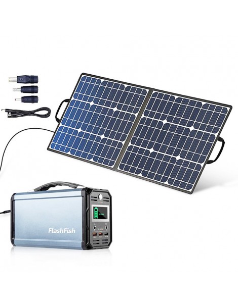 FlashFish SP50 18V/50W Pannello Solare Pieghevole Adattatore DC Con Uscita 5V USB 18V DC Per Stazione Elettrica