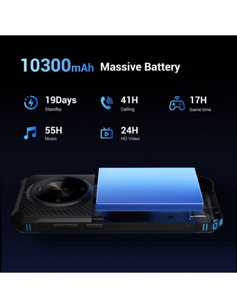 FOSSiBOT F105 Smartphone Robusto Schermo HD+ Da 6 745 Pollici Batteria Da 10300mAh 4GB RAM+64GB ROM - Blu