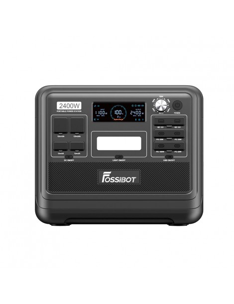 FOSSiBOT F2400 Centrale Elettrica Portatile Da 2048Wh/2400W Ricarica Rapida In 1 5 Ore 16 Porte Di Uscita - Nero