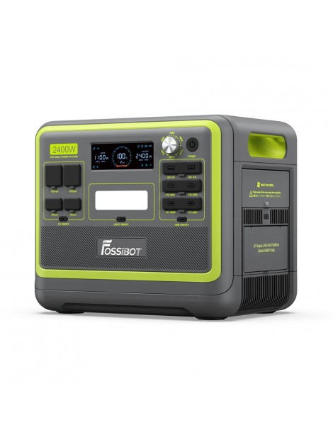 FOSSiBOT F2400 Centrale Elettrica Portatile Da 2048Wh/2400W Ricarica Rapida In 1 5 Ore 16 Porte Di Uscita - Verde