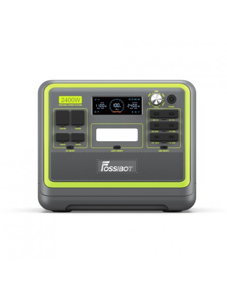FOSSiBOT F2400 Centrale Elettrica Portatile Da 2048Wh/2400W Ricarica Rapida In 1 5 Ore 16 Porte Di Uscita - Verde